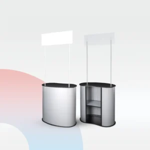 بروميشن استاند عرض فيبر رمادي مقاس 90×180 سم/قطعة