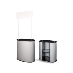 بروميشن استاند عرض فيبر رمادي مقاس 90×180 سم/قطعة