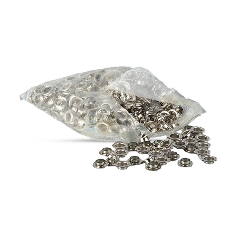 كيس يحتوي على 100 قطعة حلق تخريم مقاس 10 ملي متوافق مع مكبس التخريم شبه الأوتوماتيك.