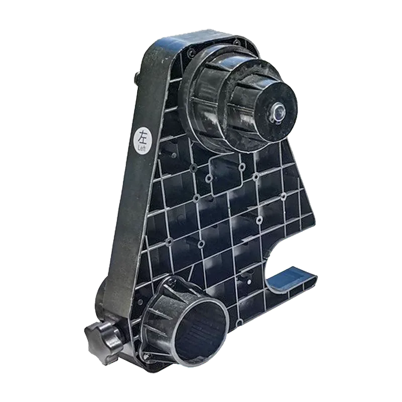 حامل رول طابعة إيكوسولفنت جهة اليسار مصنوع من البلاستيك الصناعي المتين، قطعة غيار أساسية لماكينات الدعاية والاعلان لضمان سحب الميديا بدقة ومنع الانحراف أثناء الطباعة.