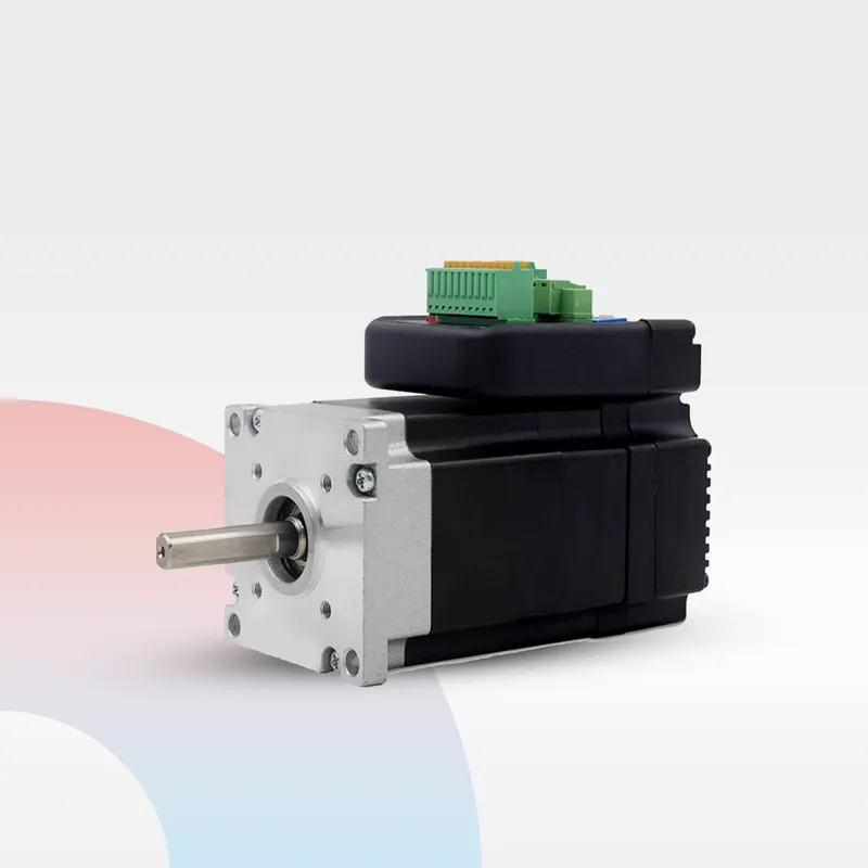 محرك سيرفو أصلي (وكالة X) لحركة رؤوس طابعات آرت جت وإيكوسولفنت، موديل iHSV57، متوافق مع رؤوس DX5 وXP600، يظهر مع ملصق إعدادات النبضات والموصلات الخضراء.