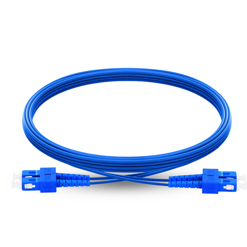 كيبل فيبر أوبتكال مزدوج بطول 6 متر، كريستال وكالة، لونه أزرق، عالي الجودة لنقل البيانات بسرعة وكفاءة عالية